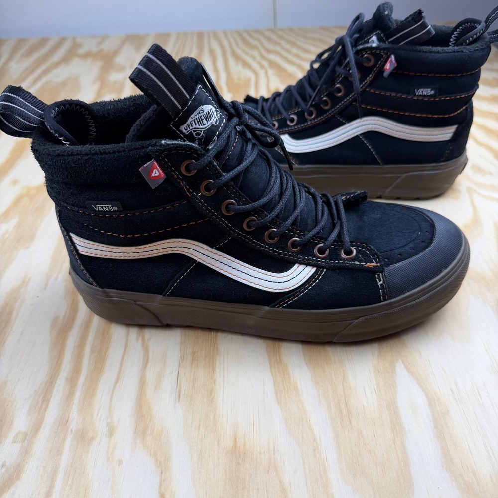Vans Sk8-Hi MTE-2 Black Gum Suede Waterproof Primaloft Boots Mens 8 Women 9.5